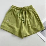 2026 Women's Comfortable Loose Wide-legged Drawstring A Pants Slim Waist Slim Fit Casual Home Versatile Sports Shorts New
