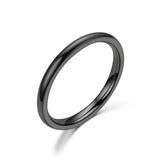 2mm Thin Stainless Steel Rings Rose Gold Fashion Simple Titanium Steel Rings for Women Girl Gifts