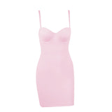 Slimming Full Length Shapewear Slips Nude Straight Tube Dress Body Shaper Women Skinny Under Dresses Underwire Cup Black