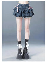 New Fashion Women Hot Girl Sweet Kawaii Bow Vintage Y2k Clothes American Streetwear Sexy Summer A-line Gothic Mini Denim Skirts