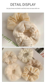 7/21 Pcs/Set Women Hair Scrunchies Set Plush Solid Hair Band for Girls Ponytail Holder Rubber Bands Hair Ties Hair Accessories