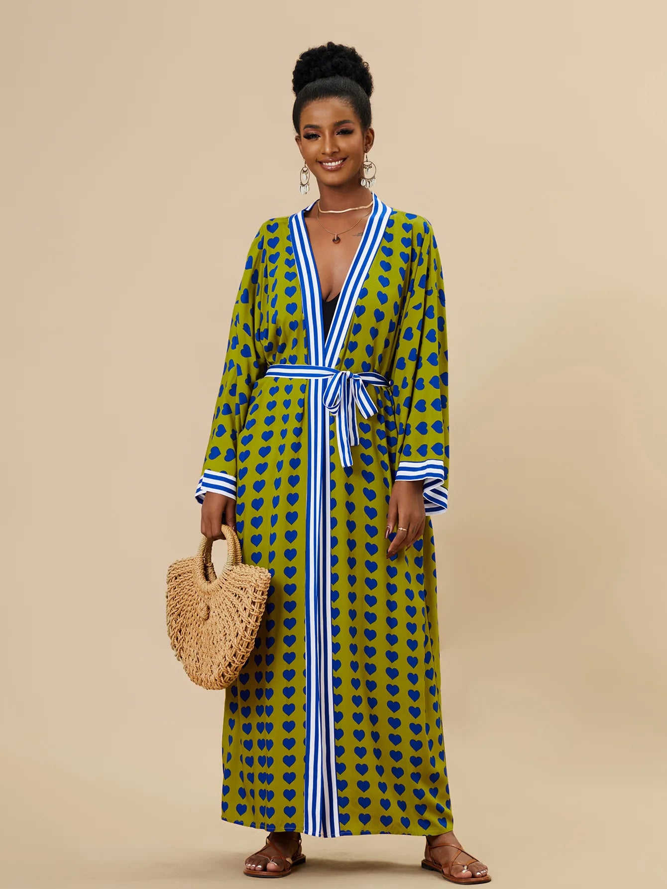 2026 Women Swimsuit Beach Cover Up Dress Sleeve Kaftan Beach Tunic Long Pareos Bikinis Cover Ups Summer Robe Plage Beachwear