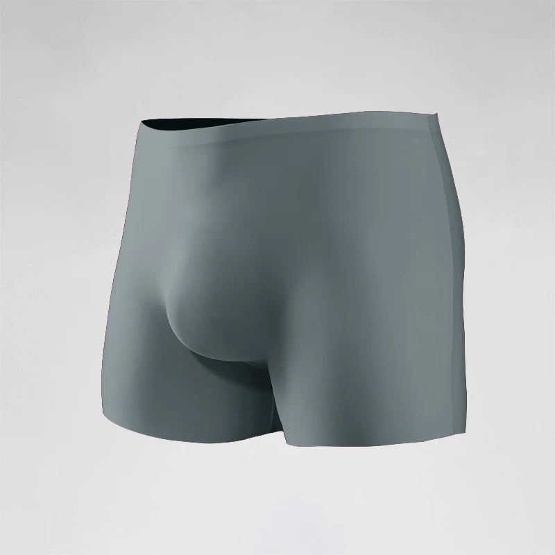 Men's underwear, men's 3D punched ice silk four-cornered pants, seamless thin, flat-cornered pants, extended sport, summer