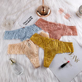 Hollow Out Lace Sexy Girls G String Panties Women Briefs Transparent Thong Thin Underwear Female Low Waist Lingerie Size S-XL