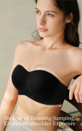 SUJIIN Summer Invisible Strapless Bras for Women Seamless Wireless Push Up Bra Lady Tube Top Supportive Bralettes Woman MX388