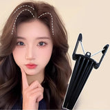 1/2 Pcs Trendy Black Acrylic Curling Roots Hair Clips Natural Traceless High Skull Top Fluffy Hairpin Hair Comb Accessories Set