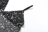 Weird Puss Sequins Patchwork Mesh Camisole Women v-Neck Sexy Backless Summer Trend Street Midnight Versatile Hottie Classic Tops