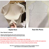2025 Pullover Sweater  Basic Layering Piece Thin  Pullover Women Female Knitted Sweater Slim Short Sleeve Bodycon Sweater