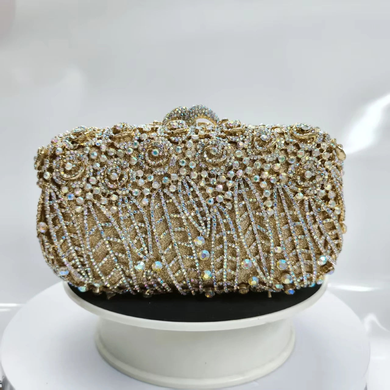 New Rhinestone Clutch Purse Women Elegant Wedding Party Bride Bag Prom Evening Handbag Sparkly Crystal Diamond Birthday Gift