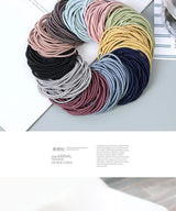 100PCS/Set Women 3.5CM Basic Nylon Elastic Hair Bands Ponytail Hair Scrunchie Rubber Bands Headband Hair Accessories Headwear