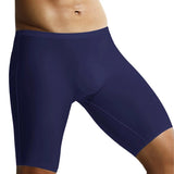 1pc Men Ice Silk Boxers Shorts Sports Long Leg Shorts Underwear Thin Seamless Anti-wear Panties Breathable Comfortable Underpant