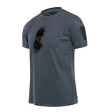 Men Summer Quick Dry Breathable Elastic Military Tactical Shirts Pullerover Hiking Camping Tops Climbing Tees Sports Gym T-shirt