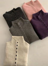 New Soft Comfortable Stand-Up Collar Sweater Cardigan Women Simple Single Breasted Cardigans Coat Autumn Solid Knitted Outerwear