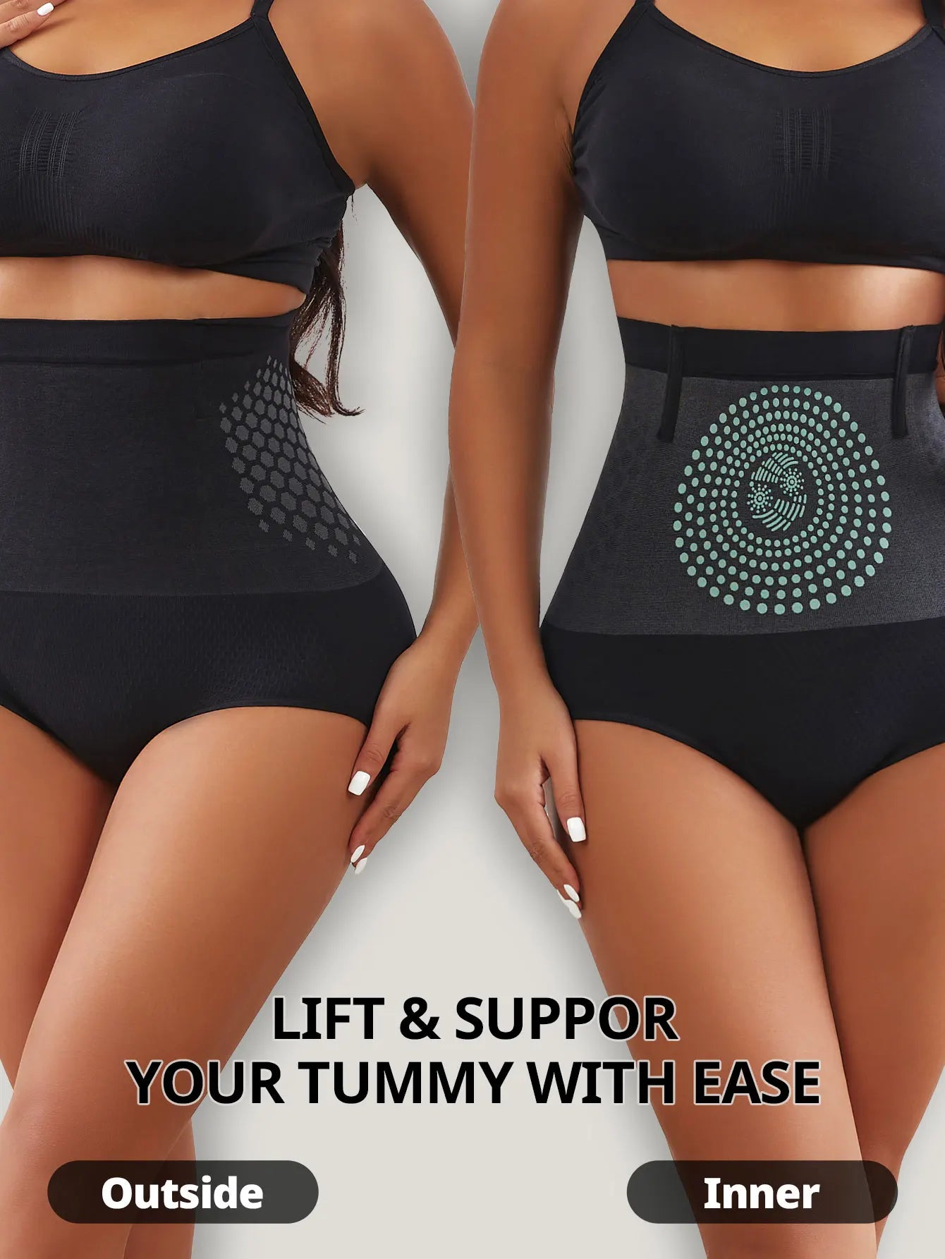 Flarixa 1/2/3Pcs Seamless Women's High Waist Abdomen Control Panties Magnetic Therapy Warm Uterus Underwear Body Shaping Briefs
