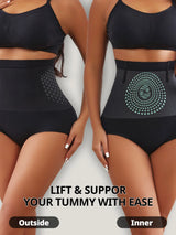 Flarixa 1/2/3Pcs Seamless Women's High Waist Abdomen Control Panties Magnetic Therapy Warm Uterus Underwear Body Shaping Briefs