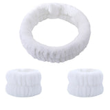 Face Wash Wristband Set Women's Headband Wristbands Absorbent Waterproof Wristbands Makeup Face Wash Hair Bands