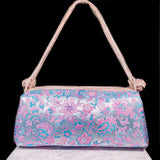 Fashion Shoulder Bag Women Handbag Luxury Embroidered Silk Bag Female Purse Small Cute Cosplay Cheongsam Flower Satin Tote Bag