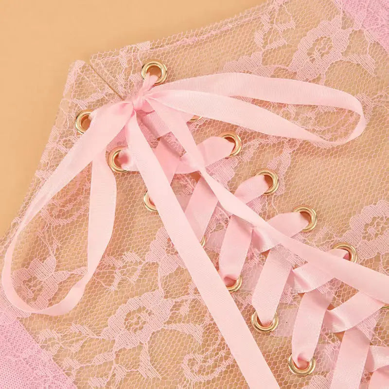 Fashion Women Waist Corset Flower Embroidery Elastic Waistband Black White Red Pink Wide Lace Slimming Body Belts Cummerbunds