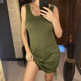 20 Colors Backless Lace Up Crochet Knitted Tunic Beach Cover Up Cover-ups Beach Dress Beach Wear Beachwear Female Women V5479
