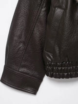 TFMLN 2025 Winter Women Loose Faux Leather Jacket Fashion Removed Big Fur Collar Causal Coat High Street Double Breasted Outwear