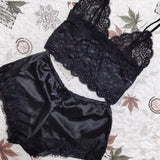 Pajama Sets Sexy Pajamas for Women 2 Pieces Top Shorts Set Sleepwear Clothes Lace Pajamas Underwear Lingerie