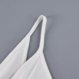 HiLoc Casual Loose White Long Dress Robe 2025 New Summer V Neck Dresses For Women Spring Sleeveless Straight Robes Nightgown