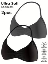 Women's High-Support Lace-Up Sports Bra - Thin-Strap Camisole, Seamless, Tight-Fit for Push-Up Training & Yoga, Gym Top