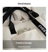 Trending Women Waterproof Nylon Tote Bag Large Capacity Lightweight Crossbody Bag for Student Work Travel Gym
