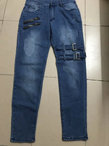 2023 Plus Size Straight Jeans Man Pants Spring Summer Boyfriend Jeans Streetwear Skinny Zips 3 Colors Cacual Long Denim Trousers