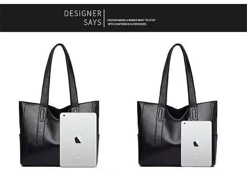 Vintage Ladies Bag Large Capacity Handbag , Vintage Plain Shoulder Bag , Ladies Commuter Casual Handbag