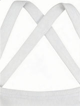 Low-Neck Vest Women Cross Shoulder Strap Solid Skinny Stretch Sexy Midnight Hottie Beach Party Sporty Basis Tops