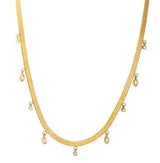 Stainless Steel Vintage Textured Delicate Necklace