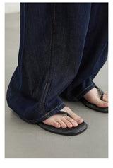 CHIC VEN Women's Jeans Loose Casual New High Waist Split Female Wide Leg Denim Pants  Spring Autumn 2025