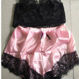 Pajama Sets Sexy Pajamas for Women 2 Pieces Top Shorts Set Sleepwear Clothes Lace Pajamas Underwear Lingerie
