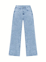 2026 New American Fashion Women's Loose Casual Wide Leg Straight Denim Jeans Baggy Streetwear Pants All Season Trousers