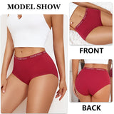 4Pcs S-XXL Cotton High Waist Underpants Women's Seamless High Elastic Belt Panties Comfortable Sports Briefs Breathable Lingerie