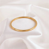 1 PCs Light Luxury Temperament Stainless Steel Gold And Silver Does Not Fade Simple Plain Face Bracelet