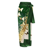2026 New Sexy Print Retro Swimwear Beach Dress Cover Up Long Skirts Skirt Party Outfits Swimsuit Beachwear