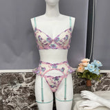 Women's Clothing Sets Erotic Woman Sexy Lingerie Sexy Women Underwear Set See-through Lingrie Femme Bra and Thongs to Set Bras
