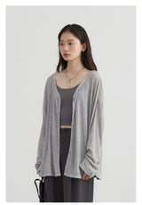 CHIC VEN Women's Cardigan New V-neck Long Sleeved Female Shirt Female Jumpers Sun Protection Woman Top Spring Summer 2026