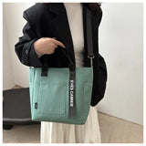 Trending Women Waterproof Nylon Tote Bag Large Capacity Lightweight Crossbody Bag for Student Work Travel Gym