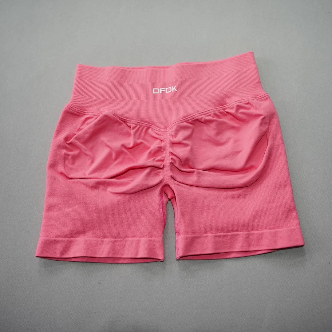 DFDK Women High Waist Yoga Shorts Scrunch Butt Lift Workout Shorts Squat Proof Fitness Gym Running Sports Push Up Athletic Leggi