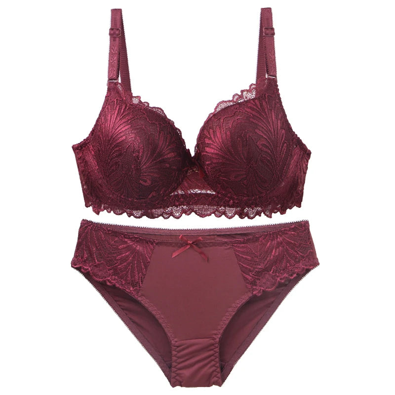 DaiNaFang Push Up Bras Set For Women Breathable Lift 34/75 36/80 38/85 40/90 42/95 BC Cup Underwear Bow Lingerie