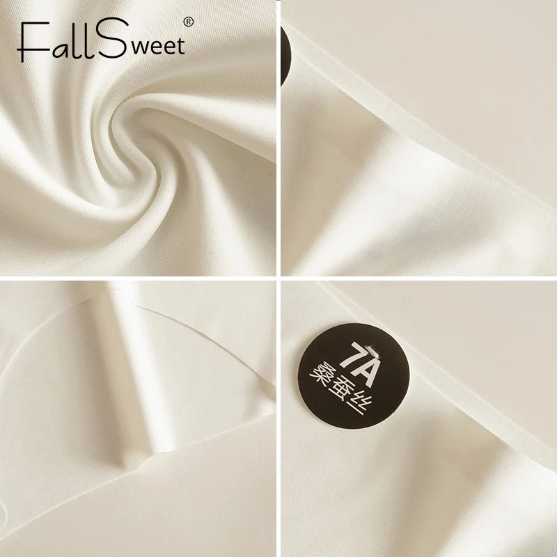 Falllsweet 4Pcs/Set Seamless Silk Briefs For Women Mulberry Silk Panties Comfortable Underpants Soft Lightweight Underwear M-2XL