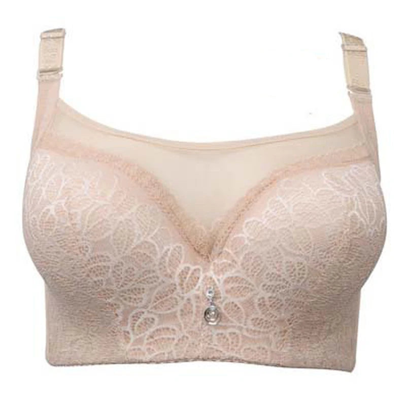 Thin Cup Push Up Bra Mesh Lace Bras For Women Plus Size Underwear Brassiere Elegant Pattern Lingerie