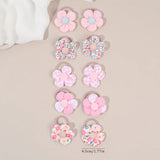 10Pcs/Set New Baby Girl Cute Colorful Flower Hair Bands Ponytail Holder Chilren Soft Scrunchies Rubber Kids Hair Accessories
