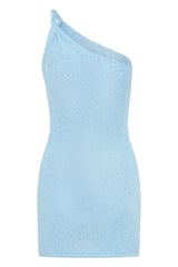 2026 Sexy Knit One Shoulder Halter Neck Beach Mini Women's Holiday Party Dresses Outfit Chic Beachwear Swimsuit Cover Up K265