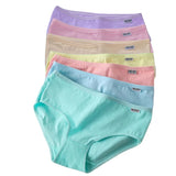 7Pcs Women's Underwear Girls Cotton Panties Sexy Briefs Breathable Soft Lingerie Female Cute Solid Color Underpants Plus Size