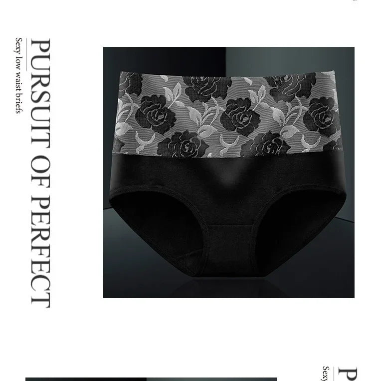 3Pcs/Lot Women's Underwear Plus Size Cotton Panties High Waist Briefs Sexy Lingerie Female Pantys M-5XL Seamless Underpant Girls
