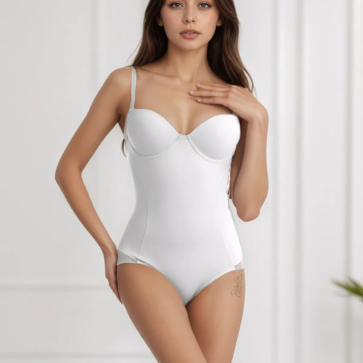 Naisstoo Women Shapewear Bodysuit for Tummy Control Seamless Body Shaper Thong Jumpsuit Bras